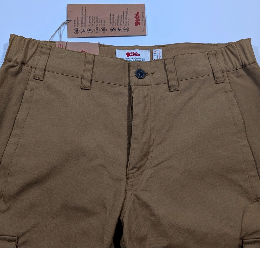 Fjallraven Stina Trousers W Womens 38/R 29 Buckwheat Brown G-1000 Cargo 84775